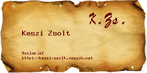 Keszi Zsolt névjegykártya